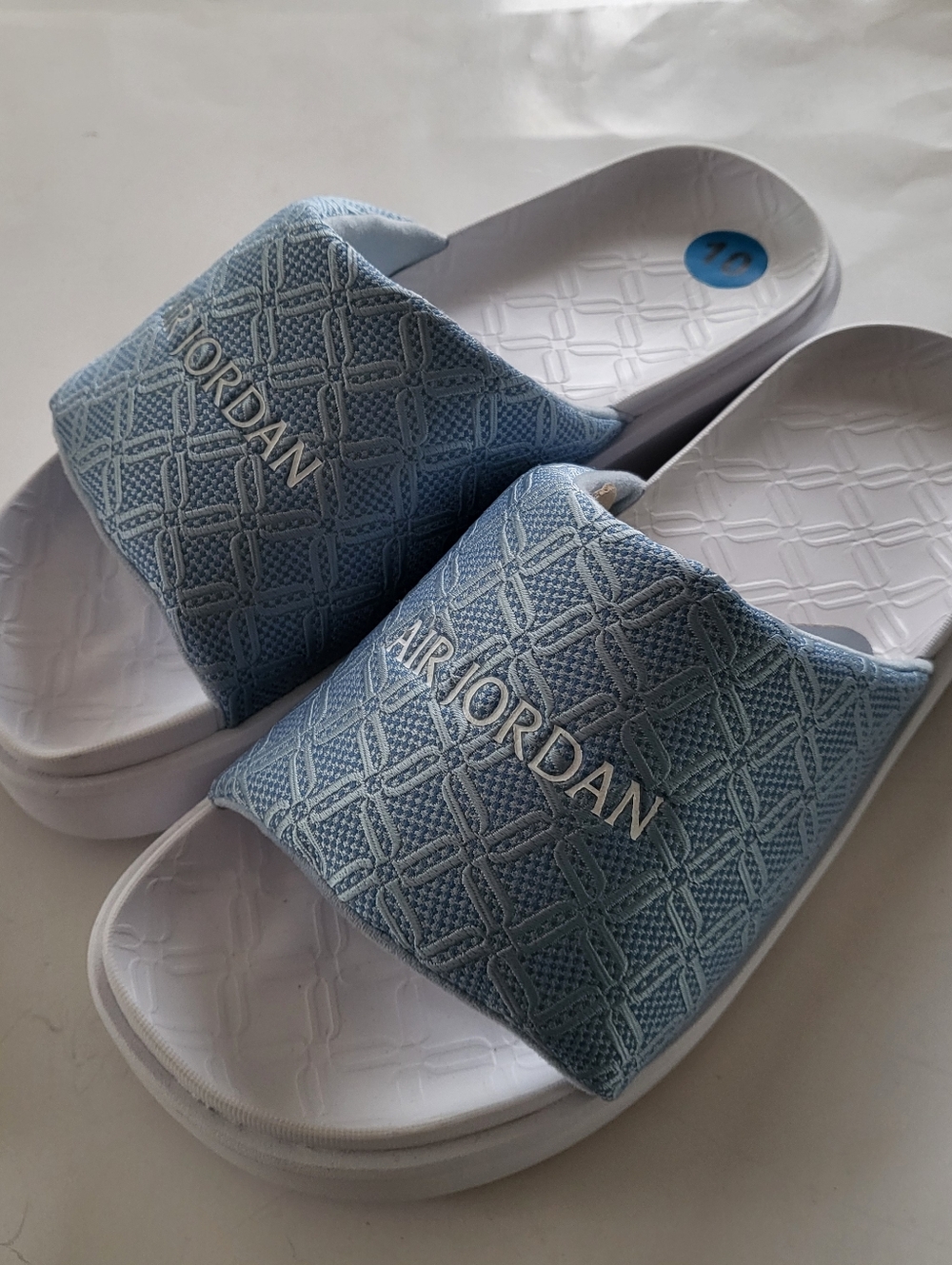 Air Jordan Platform Slides Womens Size 10 Blue Sandals HQ8070